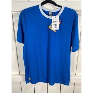 New W/ Tags Tom & Teddy Men's Tee Shirt UPF 50+ Blue XL